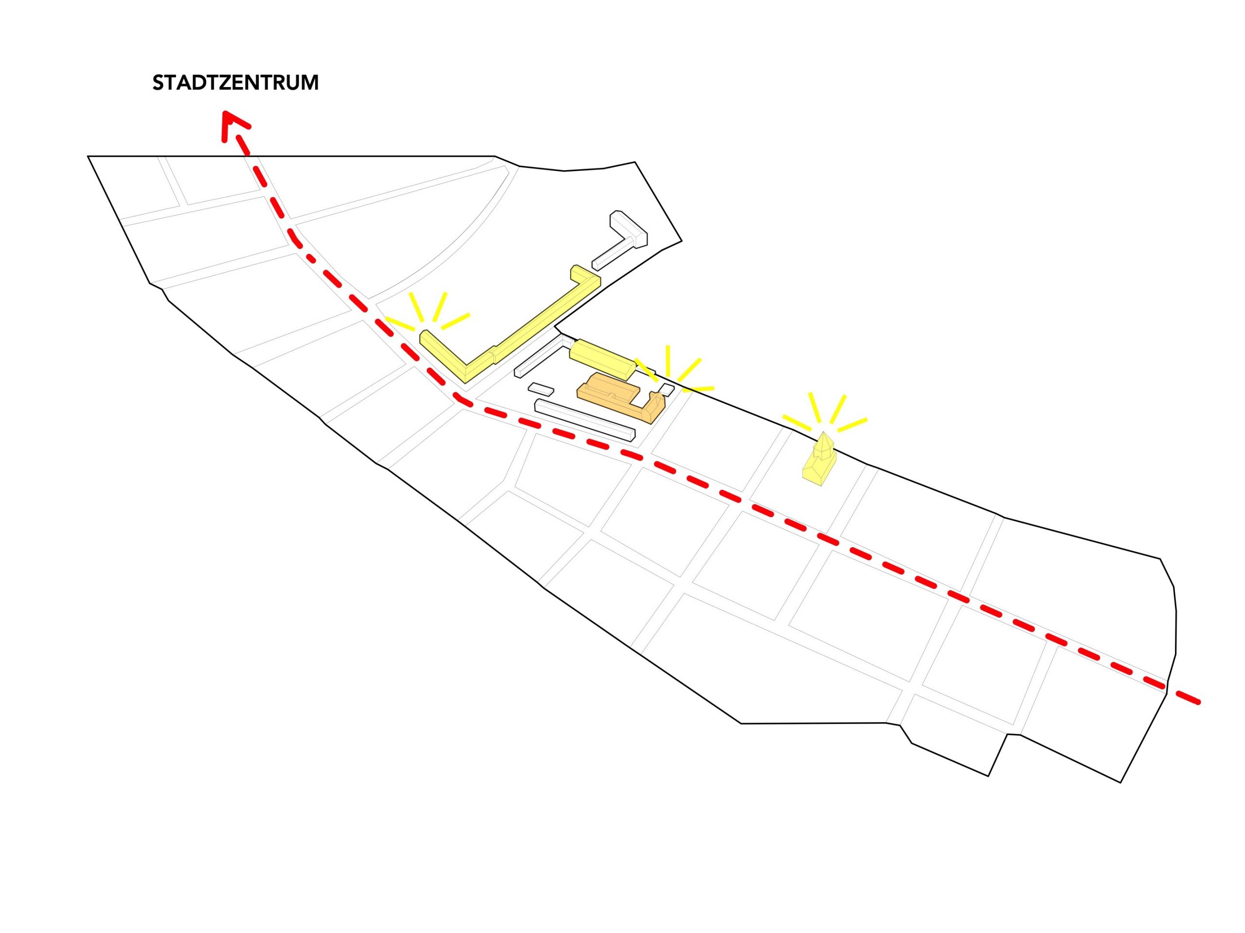 stadträumliche Analyse: wichtige Adressen im Stadtbild