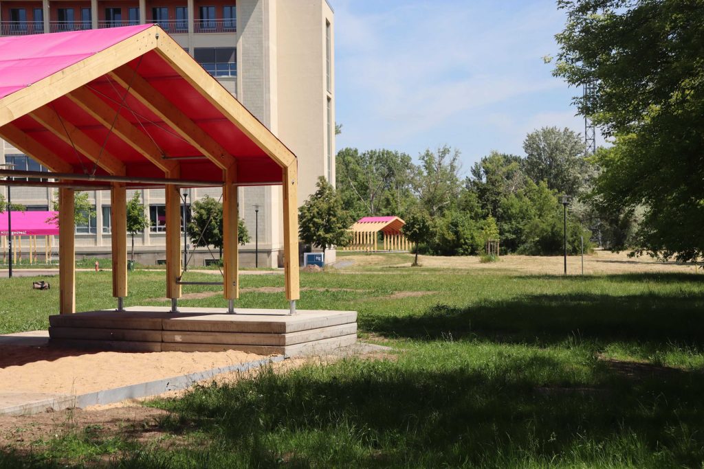 Pavillons auf dem Campus